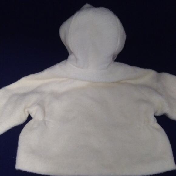 Handmade Vintage Toddler Coat Hooded Lined in Pink Button Front Attached Mittens - Picture 9 of 12